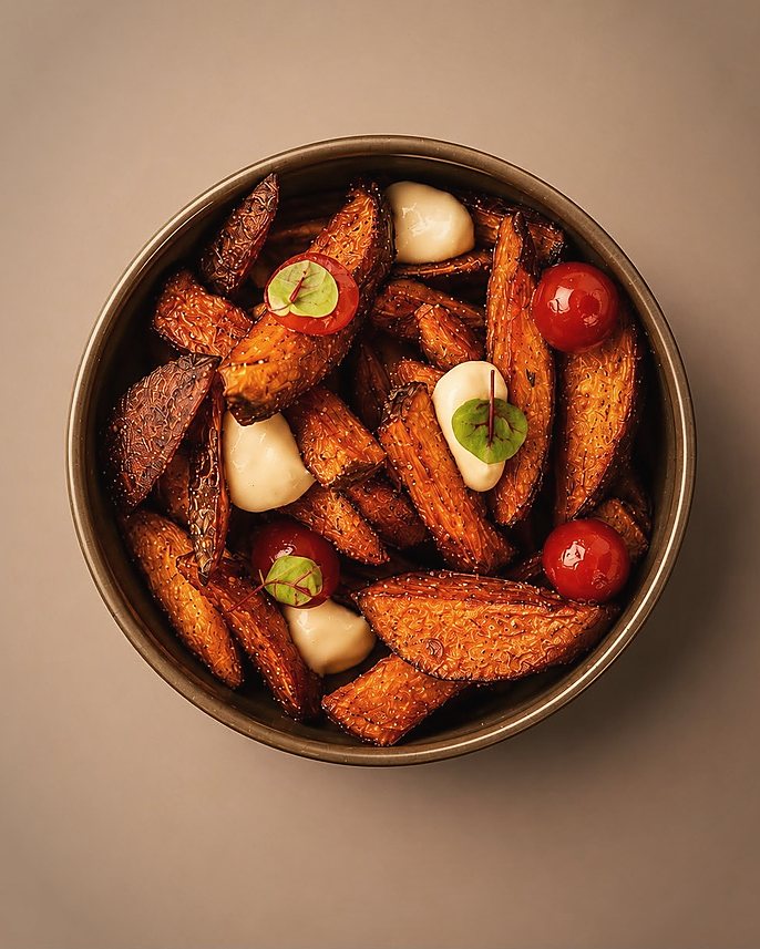Selbstgemachte Pommes mit Dips